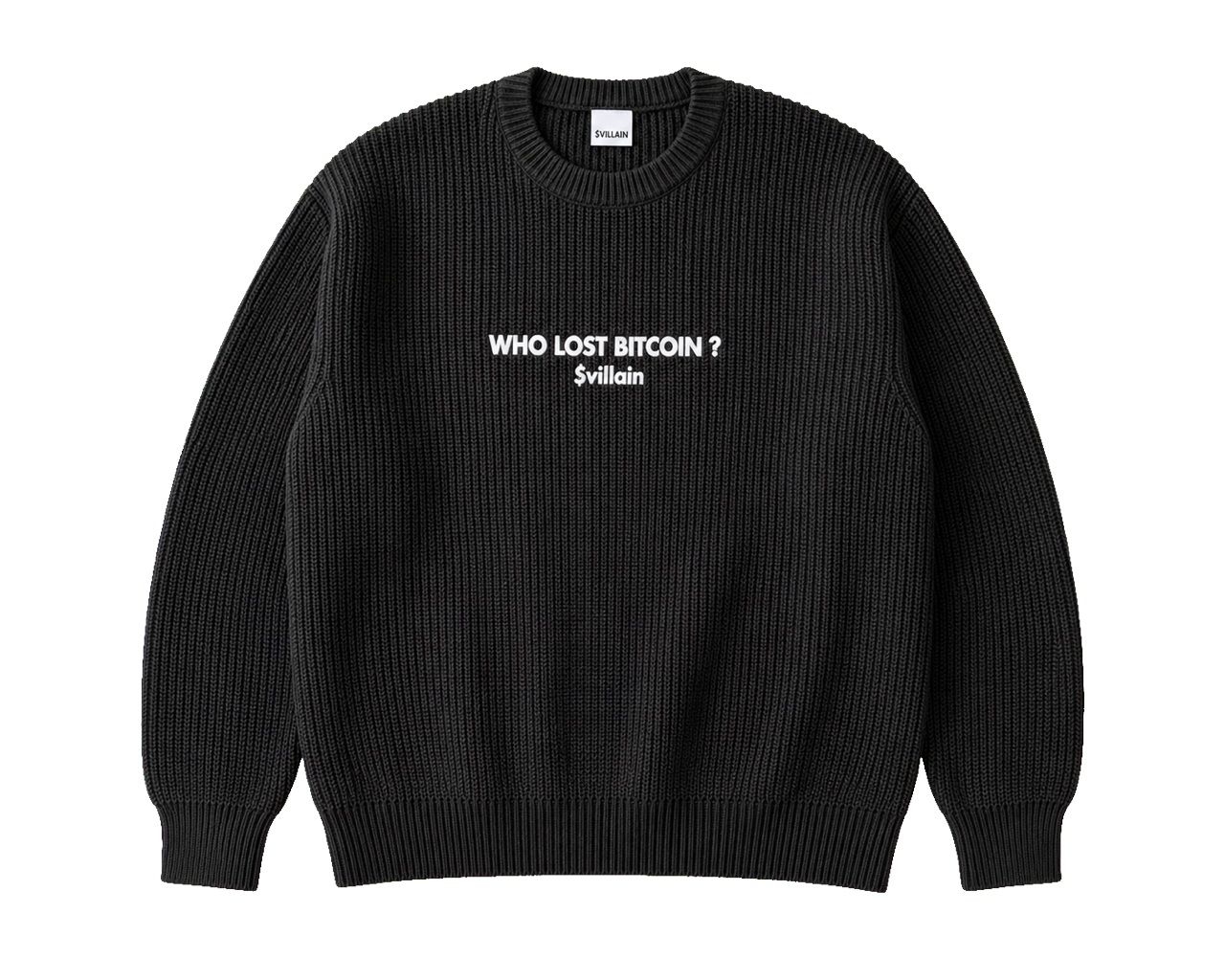 KNIT SWEATER WHO LOST BITCOIN