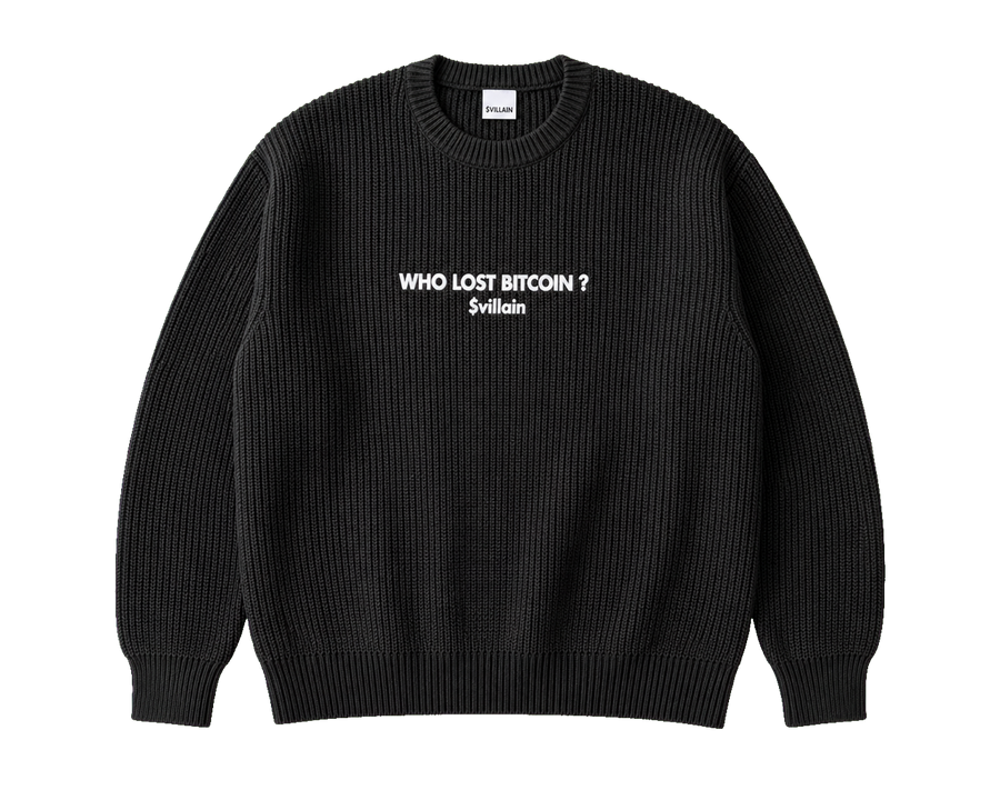 KNIT SWEATER WHO LOST BITCOIN
